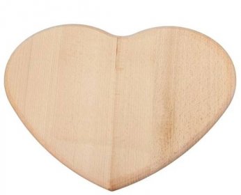Čisté dřevo Prkénko srdce dřevěné 28 x 28 cm
