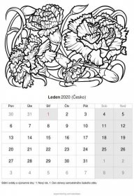 Kalendář Leden 2020 (Česko)