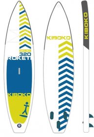 Kiboko Roketi 320 FT 3 Fin Yellow/Blue