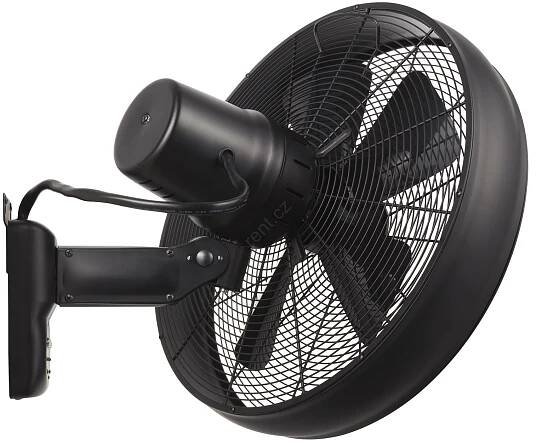 Lucci air 213124 - Nástěnný ventilátor BREEZE 55W/230V černá pr. 46 cm + dálkové ovládání