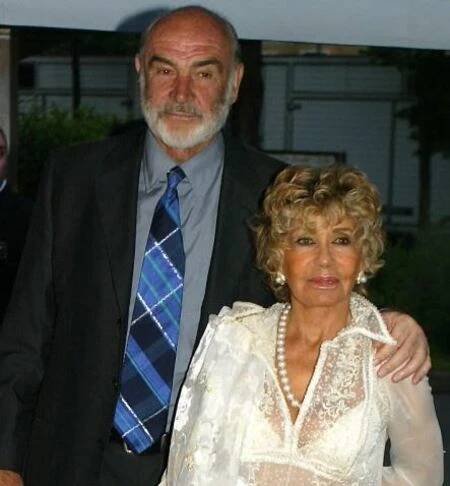 Micheline Roquebrune with her late husband, Sean Connery.