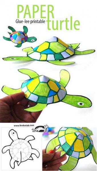 Glue-less printable turtle