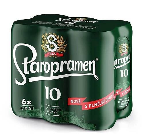Staropramen 10 plech 6 x 0,5 l