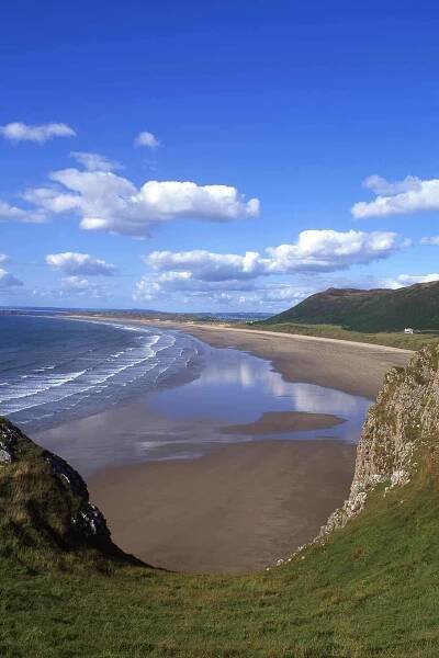 Image of Rhossili Bay Beach Gower Peninsula Wales