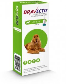 Bravecto M Dog 500 mg roztok pro nakapání na kůži - spot-on pro střední psy (>10 - 20 kg) - Cymedica.com