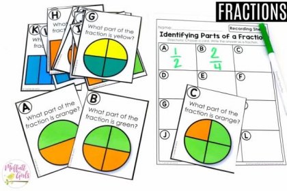 Identifying Part of a Fraction- math center