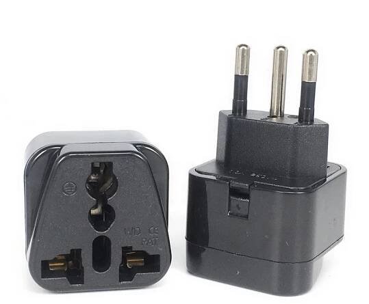 Brazil Travel Adapter, USA to Brazil South Africa Plug Adapter, International to Brazil Power Plug Adapter, Type N Plug