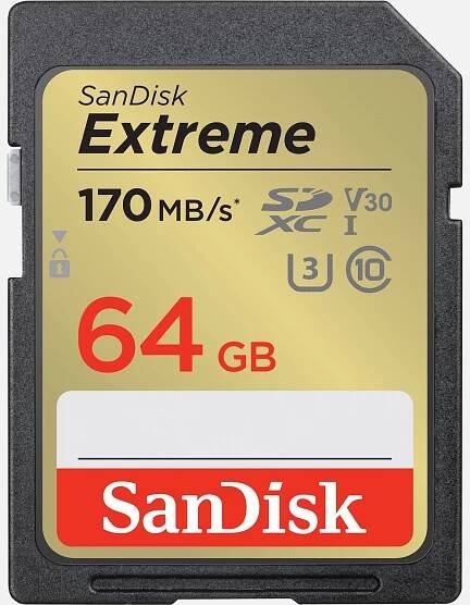SanDisk Extreme SD UHS-I 64 GB od 275 Kč