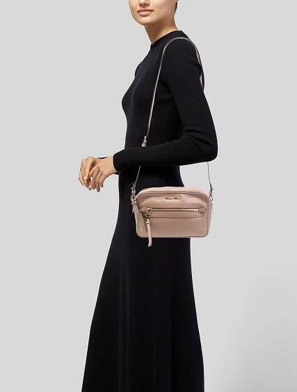Miu Miu Vitello Daino Leather Shoulder Bag