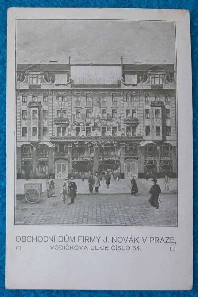 PRAHA - OBCHODNÍ DŮM NOVÁK 1907 - TOP RARITA - LUX