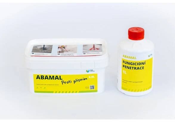 ABAMAL Proti plísním 2.5L + Fungicidní penetrace 1L- Bílá