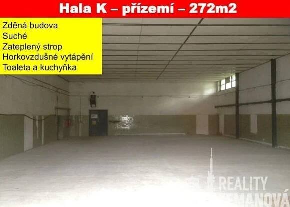 Skladové prostory 272 m2, zděné, suché, zateplené, WC, kuchyňka, horkovzdušné vytápění, P-9, obrázek č. 2