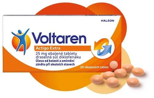 Voltaren Actigo Extra 25 mg tablety proti bolesti 20 tablet - skladem | BENU.cz 