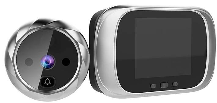 Digitální dveřní kukátko Dveře kamera Doorbell 2,8palcový LCD displej Fotografování s nočním viděním