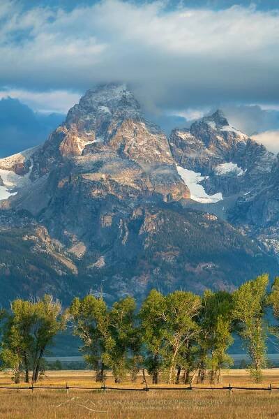 The Teton Range in morning light from Mormon Row, Grand Teton National Park Wyoming #67417