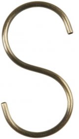 Kovový háček S-hook Antique Brass 13 cm