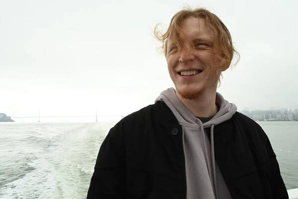 John on a boat in the San Francisco bay