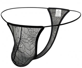 Man's Briefs Solid Spider Web Pattern Nylon - Milanoo.com 