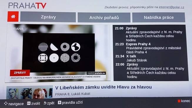 Praha TV spustila aplikace na bázi technologie HbbTV | foto: Lukáš Polák,  Český rozhlas