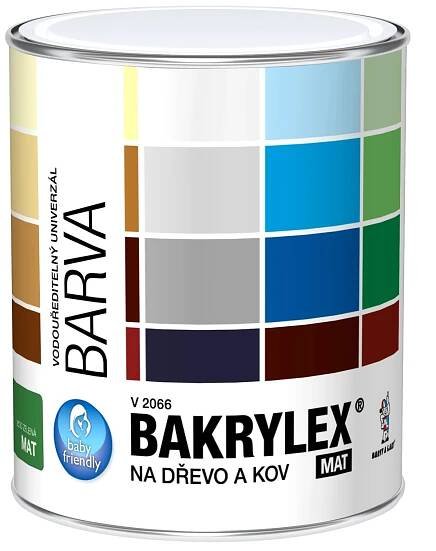 BAKRYLEX Barva na dřevo a kov V2066 Univerzál mat 0530 zelená 700 g
