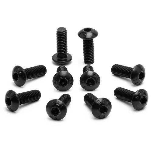 Šroub M5x14 mm s čočkovitou hlavou s vnitřním šestihranem nerez A2, černý, 10 ks/bal | Biketone