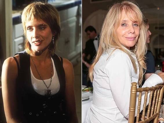 Rosanna Arquette in 'Pulp Fiction,' 1994; Rosanna Arquette attends the APNE Aap dinner in N.Y.C. on Sept. 21, 2017