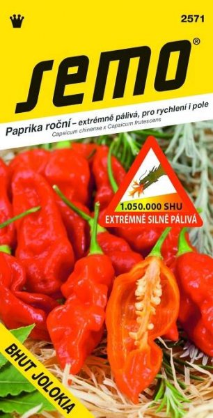 Semo Paprika zelená pálivá Bhut Jolokia Red 15s SHU 1 050 000