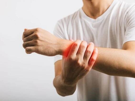 man with wrist injury