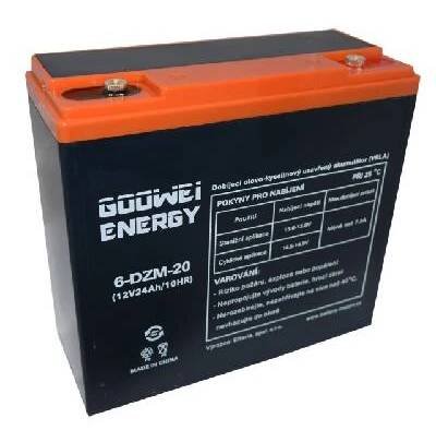 GOOWEI ENERGY Pb trakční záložní akumulátor VRLA GEL 12V/24Ah (6-DZM-20) - 6-DZM-20