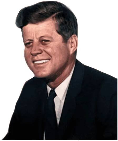 Vektorový obrázek, ilustrační klipart John Fitzgerald Kennedy v rozlišení 1336x1600 pixelů zdarma ke stažení, Osobnosti vektor do vašich dokumentů