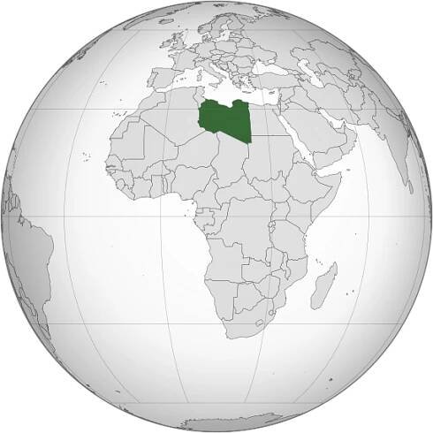 Description de l'image Libya (orthographic projection).svg.