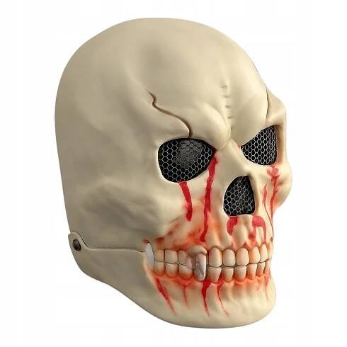 MASKA HALLOWEEN LEBKA ŠEDÁ Realistický design