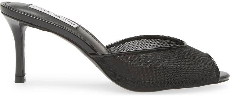 Steve Madden Rowe Peep Toe Sandal, Alternate, color, Black