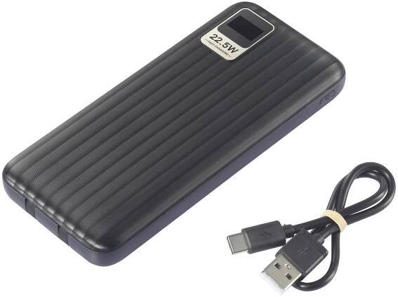 VOLTCRAFT VC-WT-K512 powerbanka Li-Pol, 10000 mAh, Rychlé nabíjení, černá, Indikátor stavu