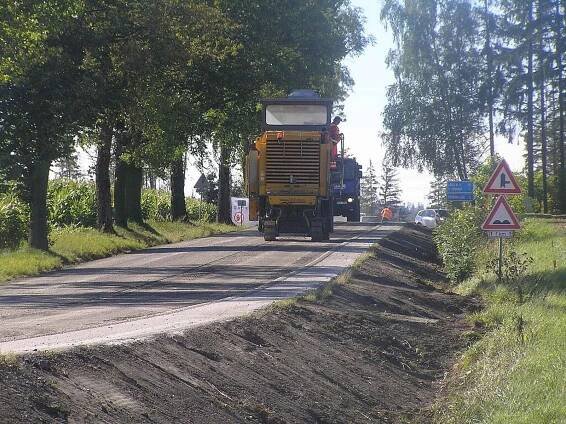 Rekonstrukce silnice u Údav.