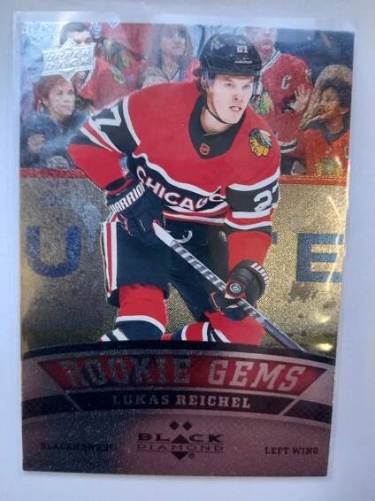 LUKAS REICHEL 22-23 Extended Black Diamond Retro Rookie Gems BD-24 - Hokejové karty
