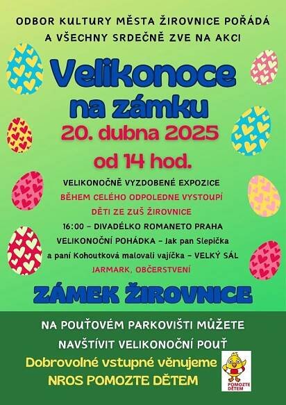 Plakát Velikonoc v Žirovnicích.