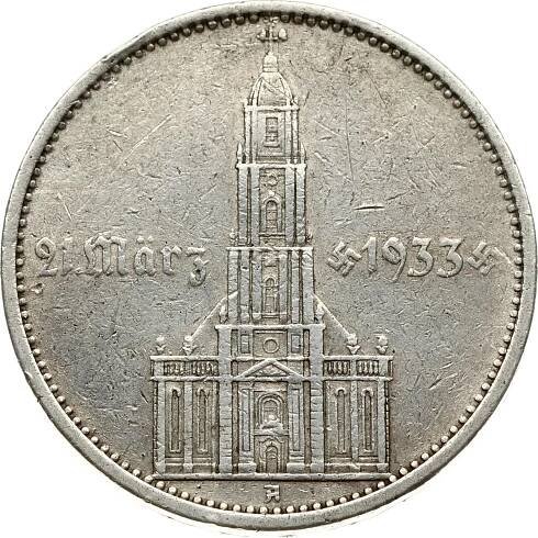 Německo 5 říšských marek 1934 Kostel