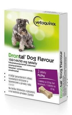 Drontal Dog Flavour 150/144/50 mg 2 tablety