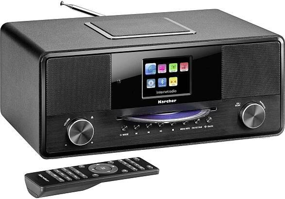 Karcher DAB 9000CDi internetové CD-rádio DAB+, DAB, internetové, FM Bluetooth, FM, Wi-Fi, USB, DAB+, DLNA, CD s DLNA černá