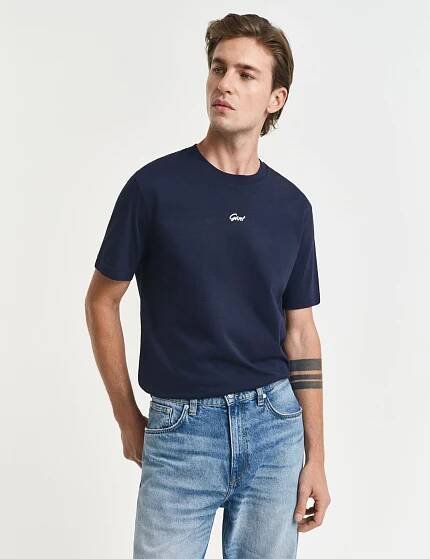 TRIČKO GANT SMALL GRAPHIC T-SHIRT EVENING BLUE
