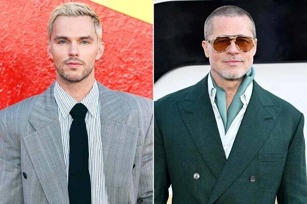 Nicholas Hoult attends the "Superman" Fan Event at Cineworld Leicester Square on July 02, 2025 in London, England; Brad Pitt attends the "F1: The Movie" European Premiere at Cineworld Leicester Square on June 23, 2025 in London, England