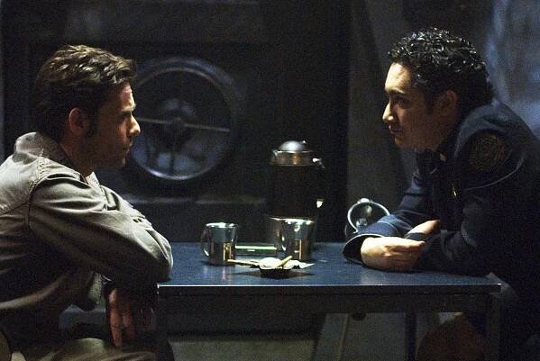 Battlestar Galactica - Krev na vahách - Z filmu - James Callis, Alessandro Juliani