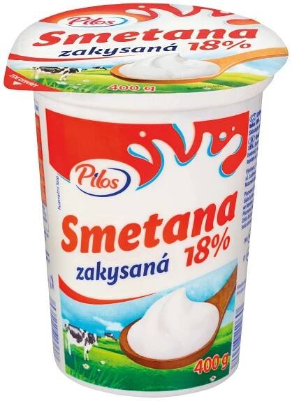 Pilos zakysaná smetana 18%, 400g.
