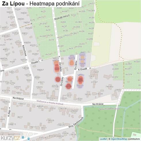 Mapa Za Lípou - Firmy v ulici.