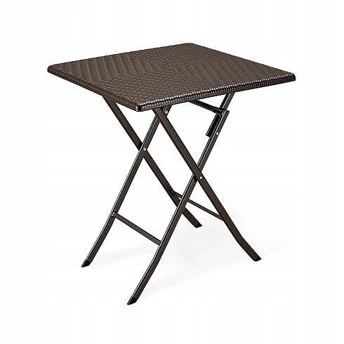 Zahradní skládací konferenční stolek ratan balkon 62 cm ModernHome