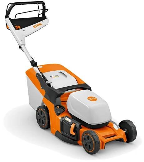 STIHL RMA 448.3 V – AKU sekačka s pojezdem 1,2 kW, záběr 46 cm, koš 52 l