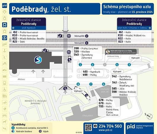 Poděbrady,žel.st., autobusový terminál