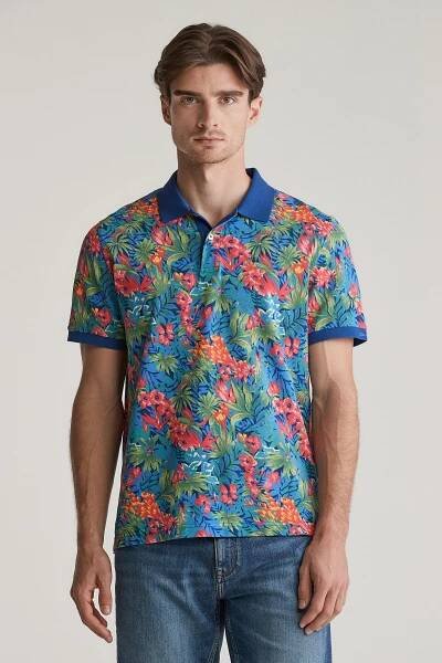 POLOKOŠILE GANT PRINTED SS POLO DEEP COBALT