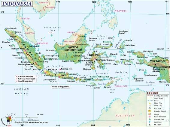 Map of Indonesia